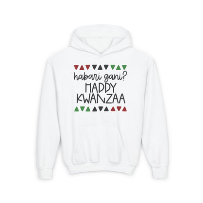 Habari Gani?Happy Kwanzaa Youth Heavy Blend Hoodie