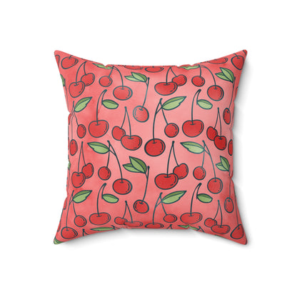 Cherry Bombshell Throw Pillow