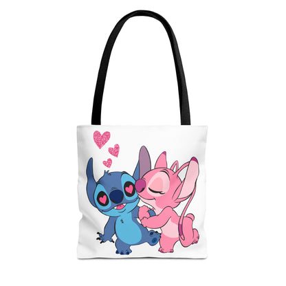 Valentines Stitch Kiss Tote Bag