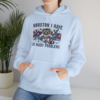 Houston I Have So Many Problems (Panda) Heavy Blend™ Hooded Sweatshirt