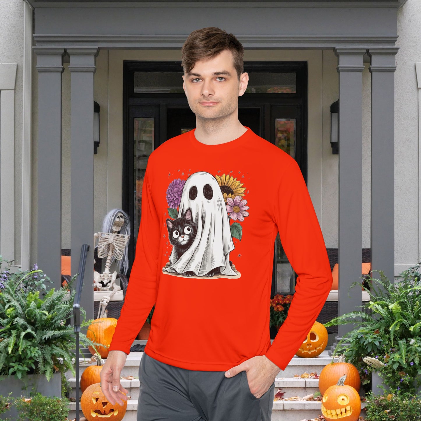 Boo & Purr Adult Long Sleeve Tee