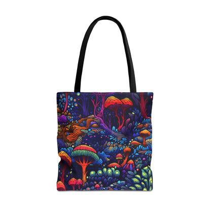 Trippy Mushrooms Canvas Tote Bag