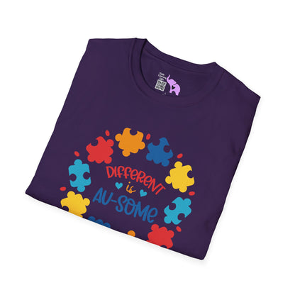 Different Is Awesome Autism Awarness Adult T-shirt