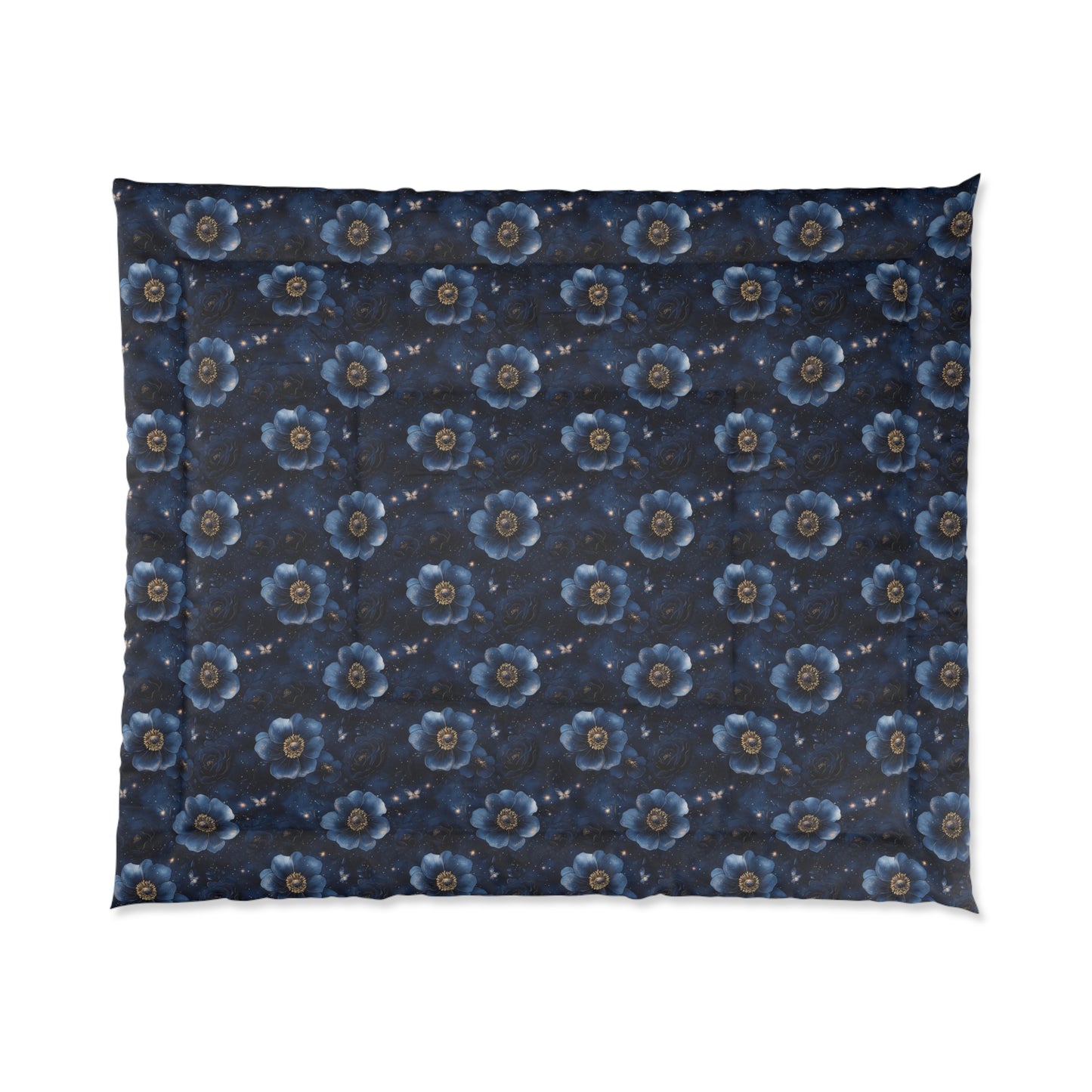 Midnight Sky Blossoms Comforter