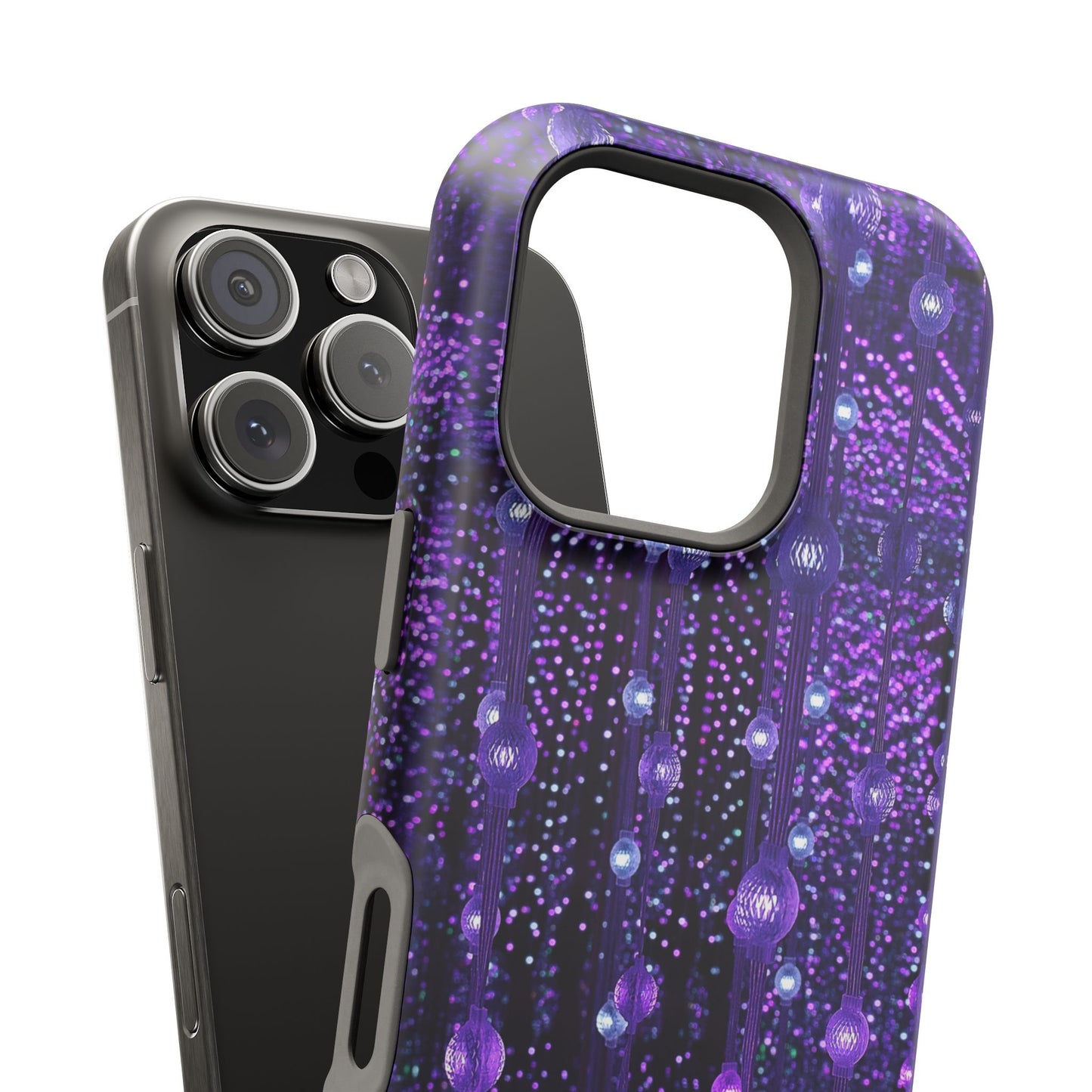 Purple Raindrops MagSafe® Compatible Tough Case for iPhone