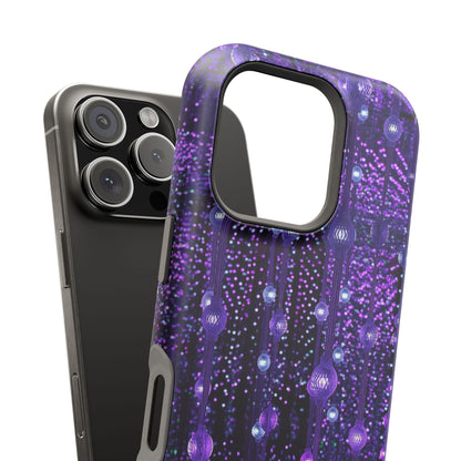 Purple Raindrops MagSafe® Compatible Tough Case for iPhone