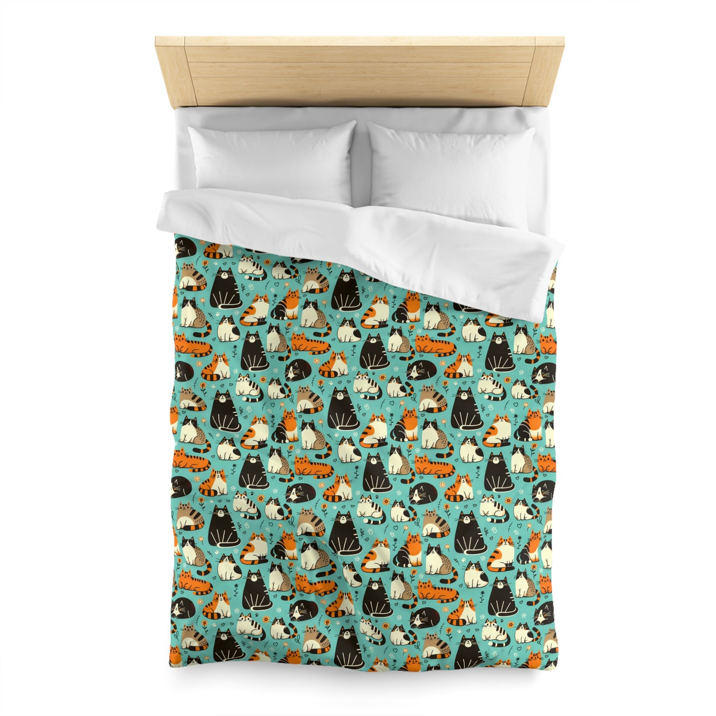 Whimsy Whiskers Microfiber Duvet Cover