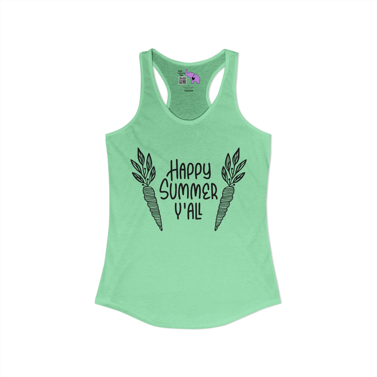 Happy Summer Y'all Women's Ideal Racerback Tank