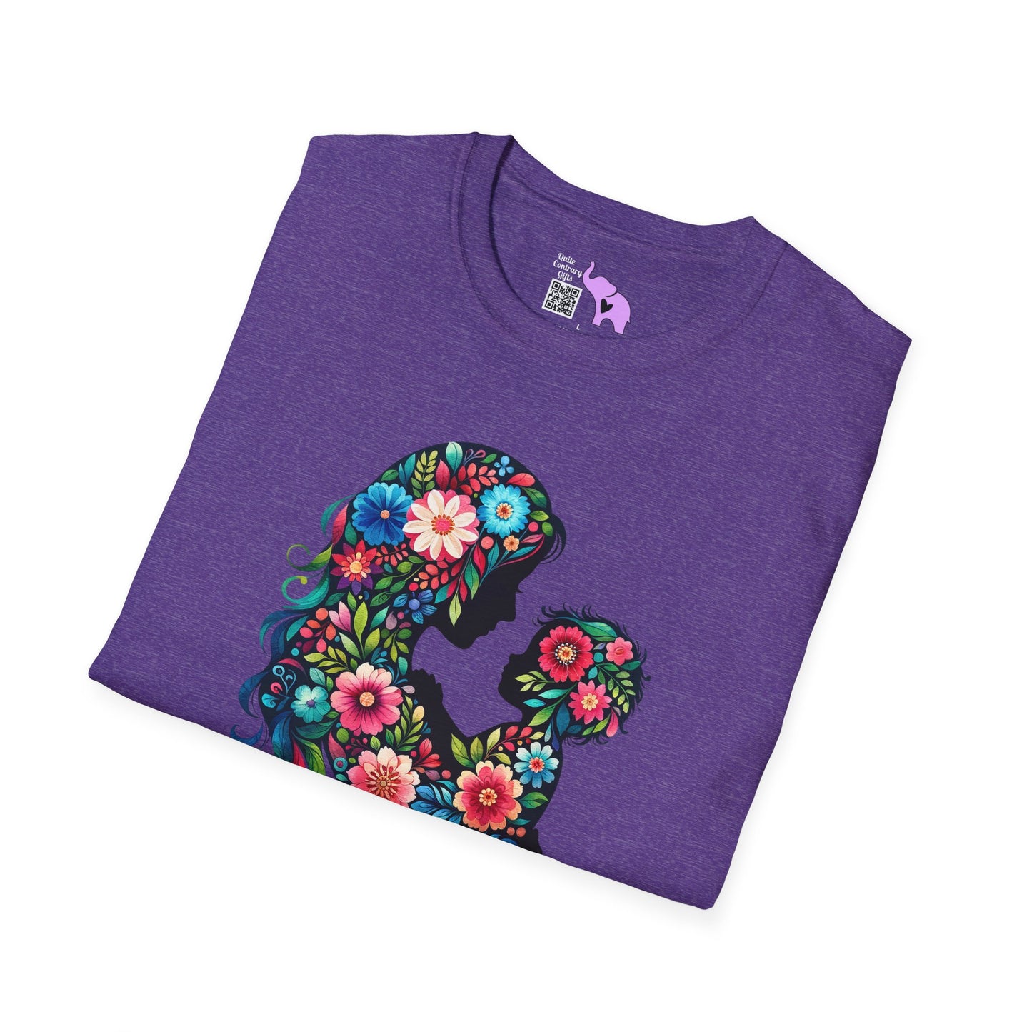 Flowery Mother & Child Adult T-shirt