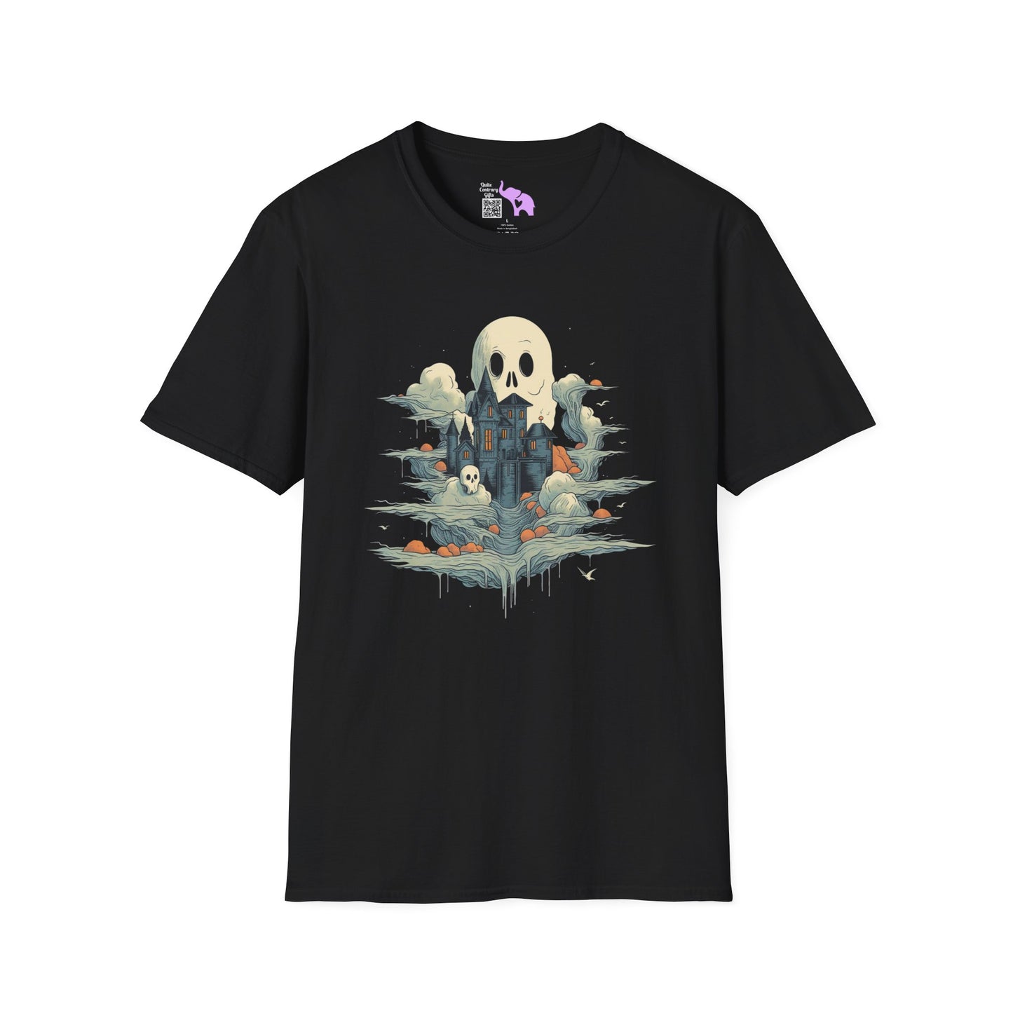 Creepy Ghost 14 Adult T-shirt