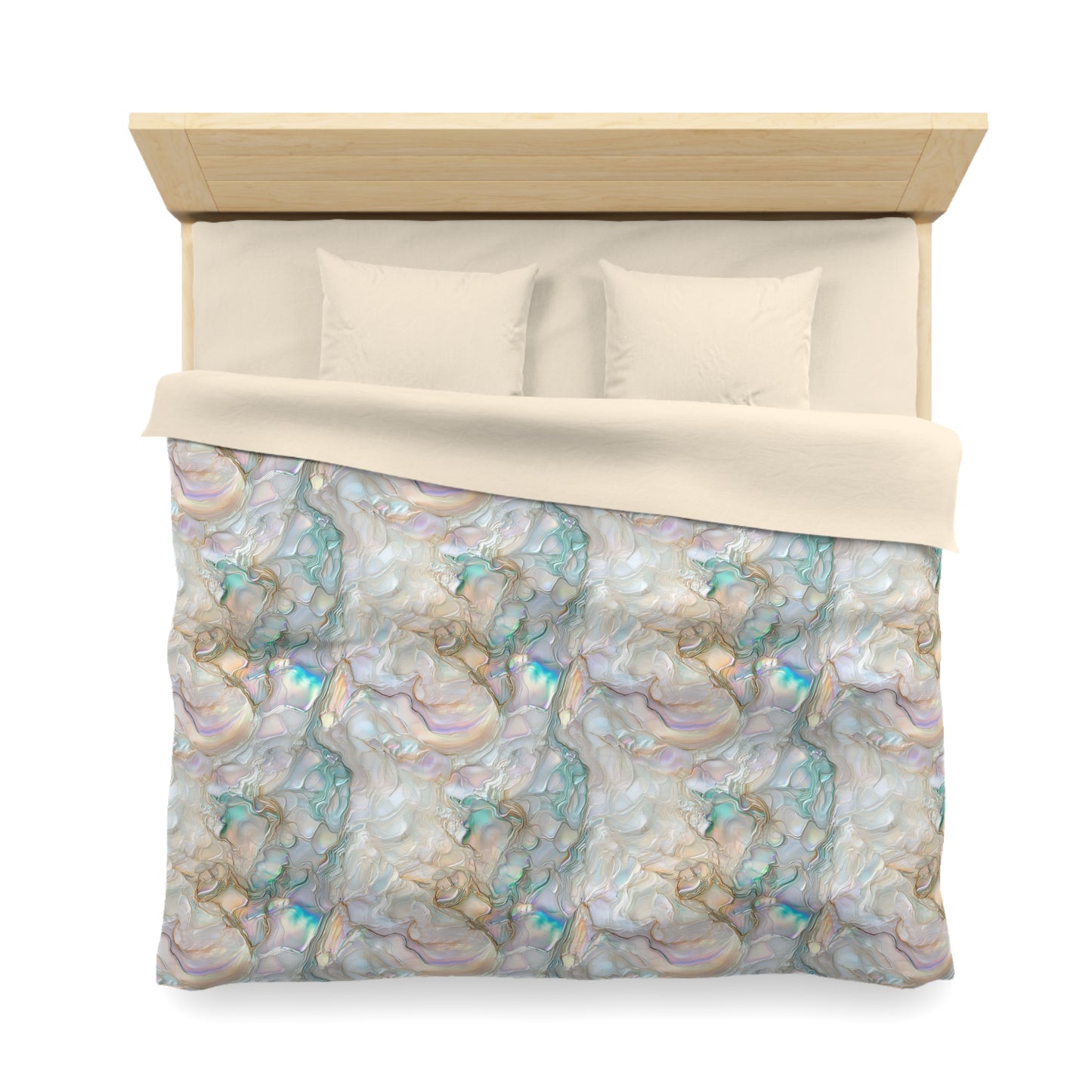 Green Opalescent Dreams Microfiber Duvet Cover