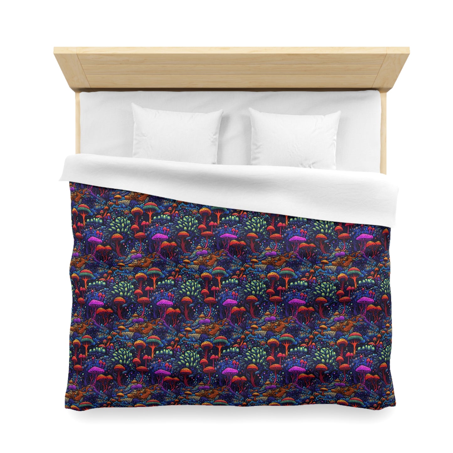 Trippy Mushrooms Microfiber Duvet Cover