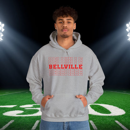 Bellville (Stacked) Adult Heavy Blend™ Hooded Sweatshirt