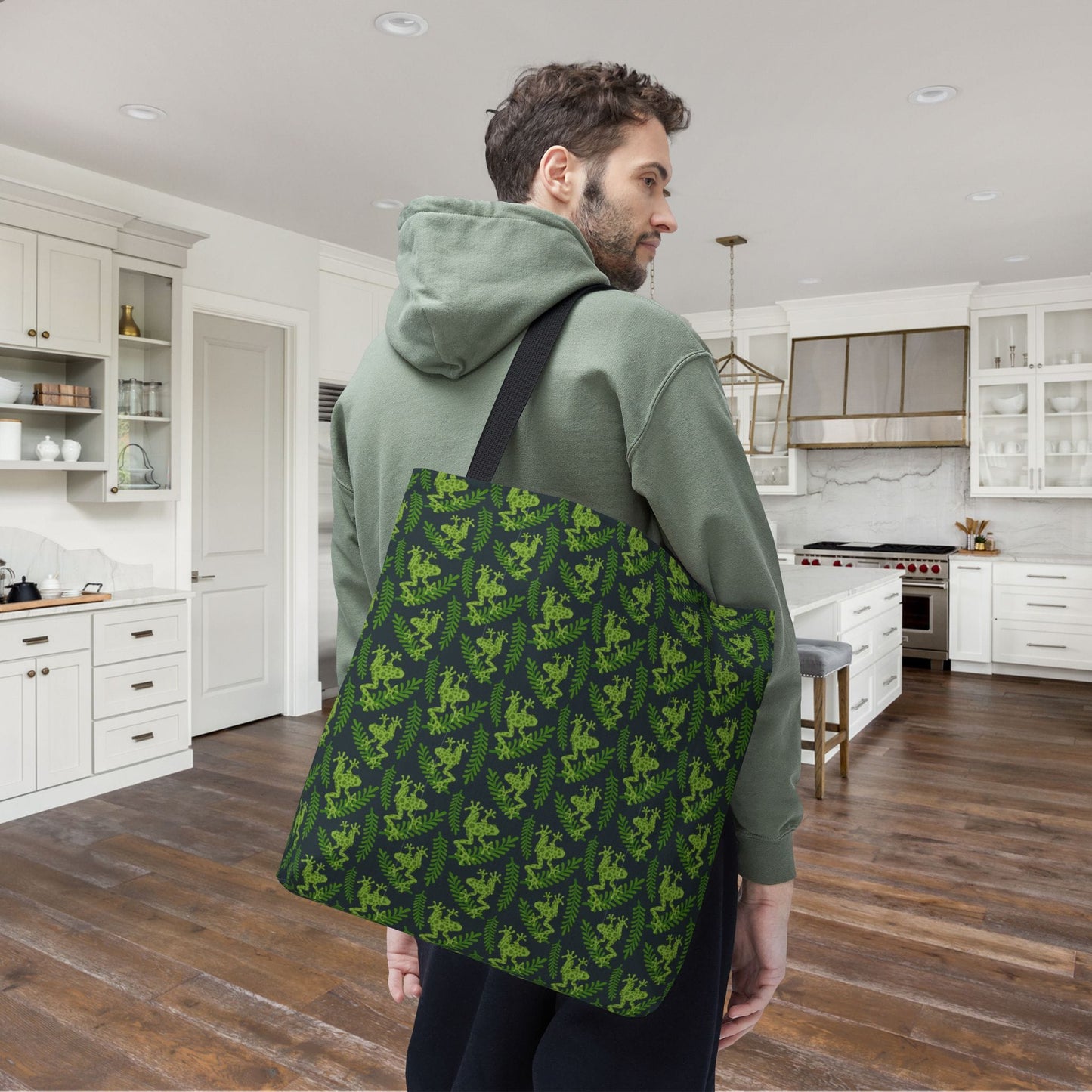 Emerald Canopy Frogs Canvas Tote Bag