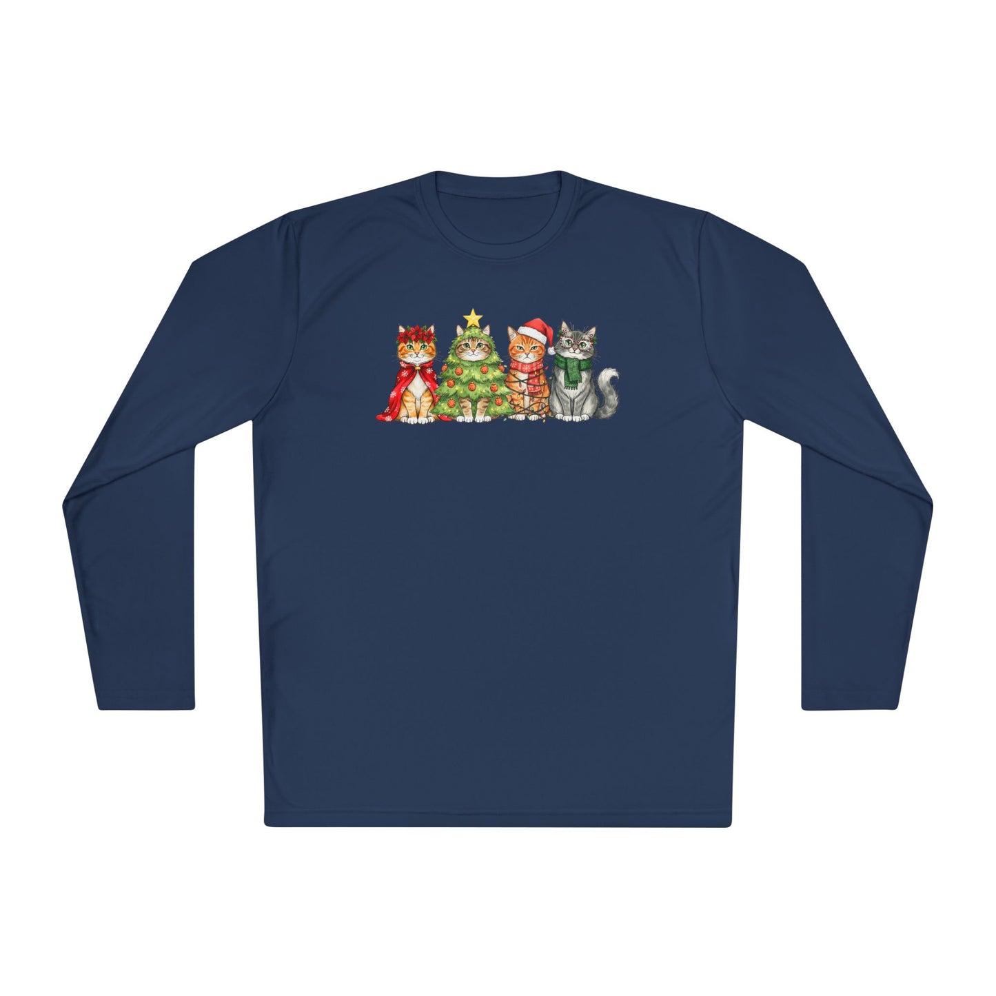 Purrfectly Festive Adult Long Sleeve Tee