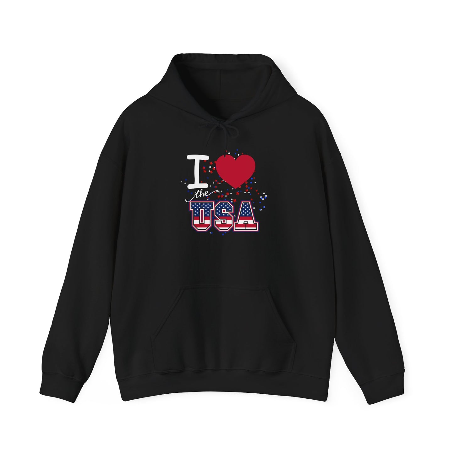 I Love The USA Heavy Blend™ Hooded Sweatshirt