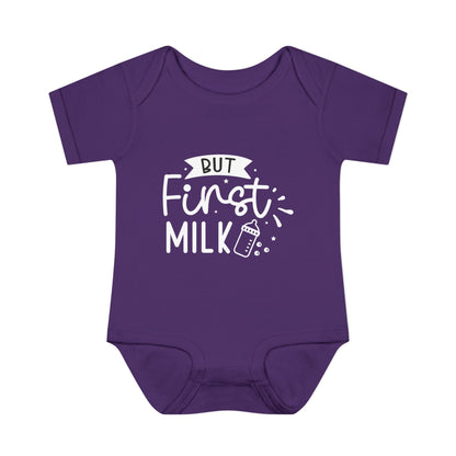 But First Milk Infant Baby Rib Bodysuit