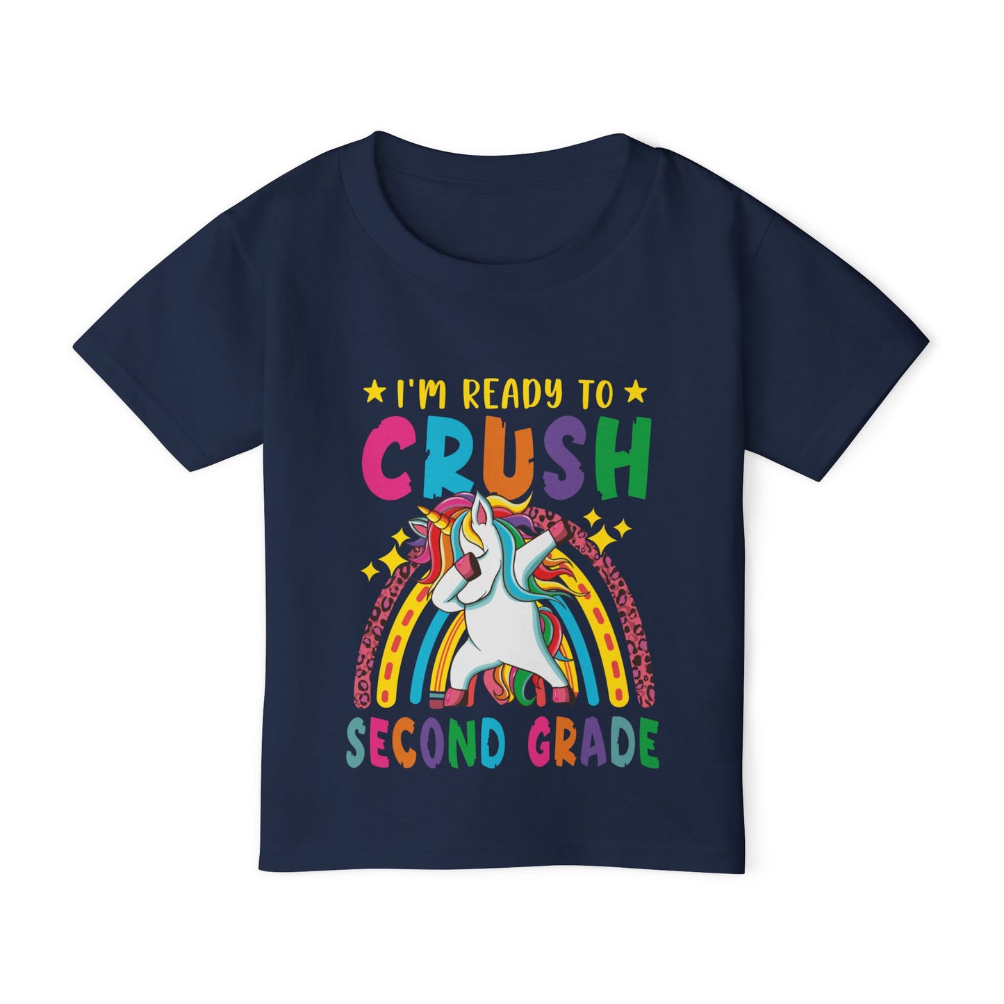 I'm Ready to CRUSH 2nd Grade Unicorn Heavy Cotton™ Toddler T-shirt