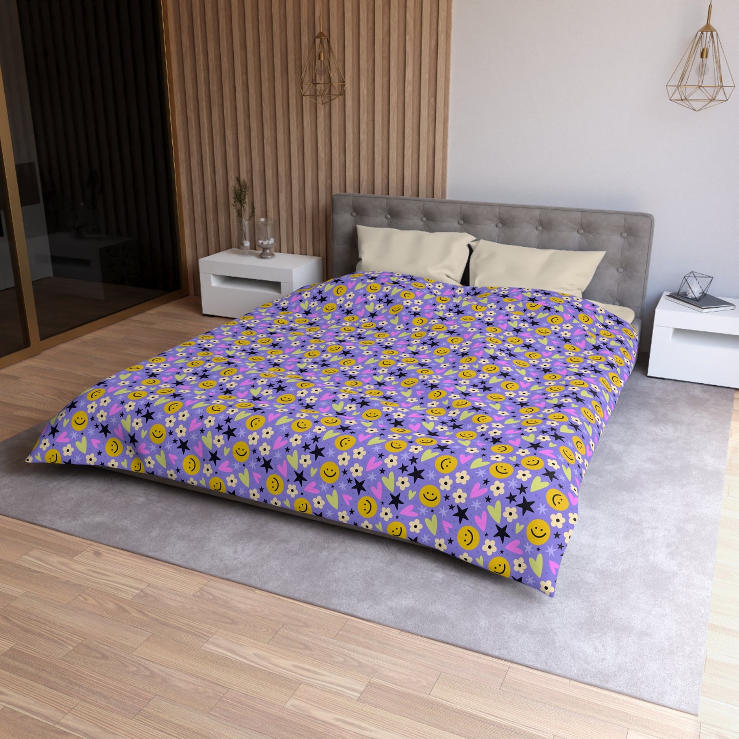 Happy Little Things Microfiber Duvet Cover