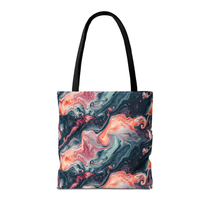 Pink Venom Marble Canvas Tote Bag