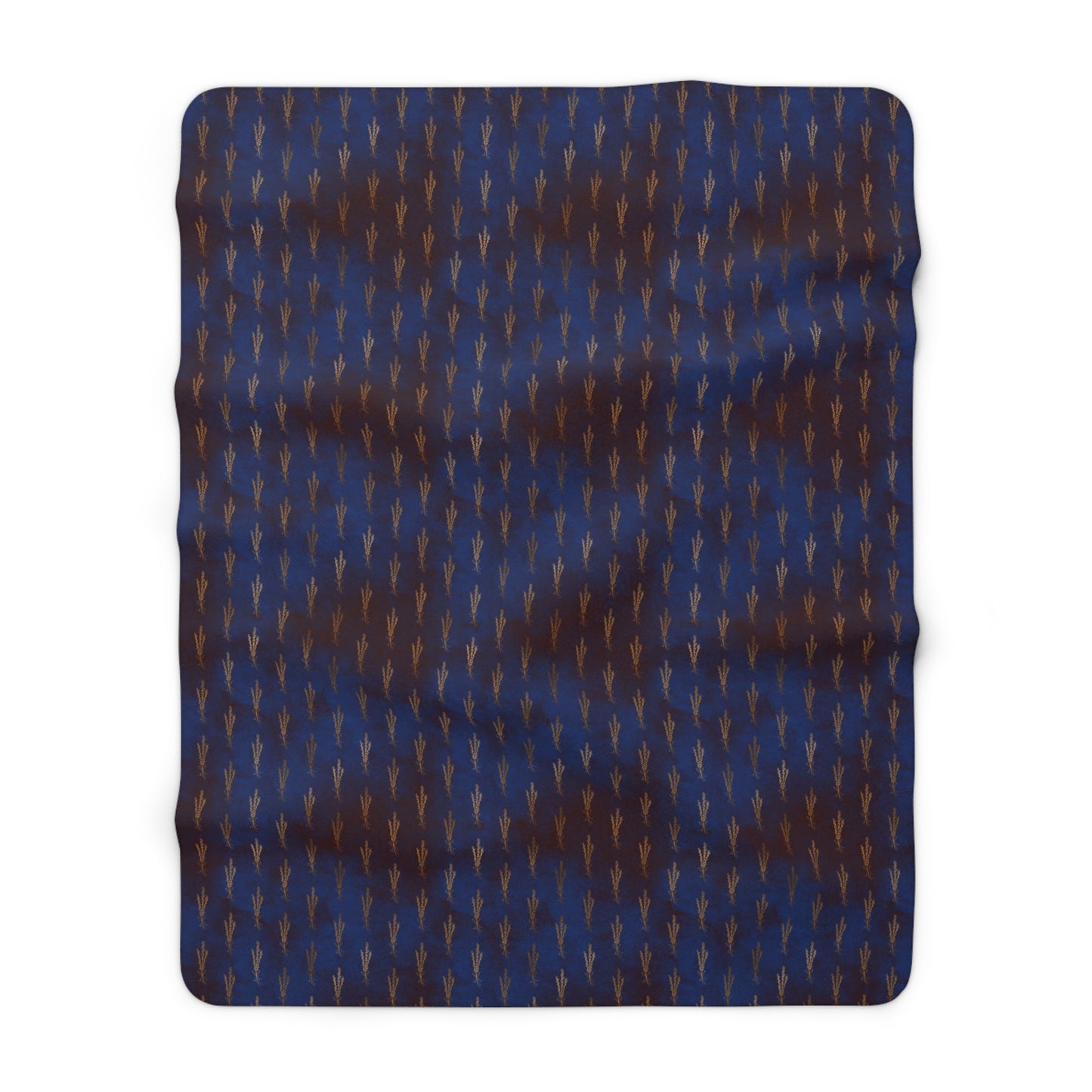 Midnight Sage Bloom Fleece Blanket
