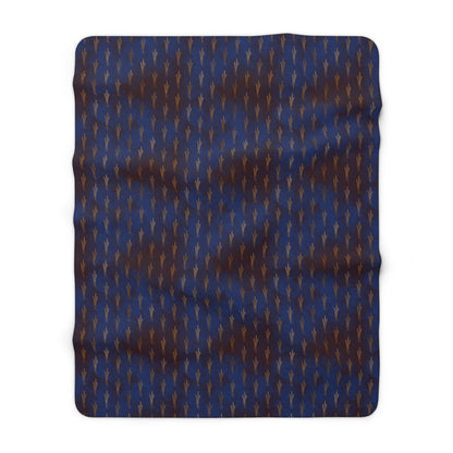 Midnight Sage Bloom Fleece Blanket