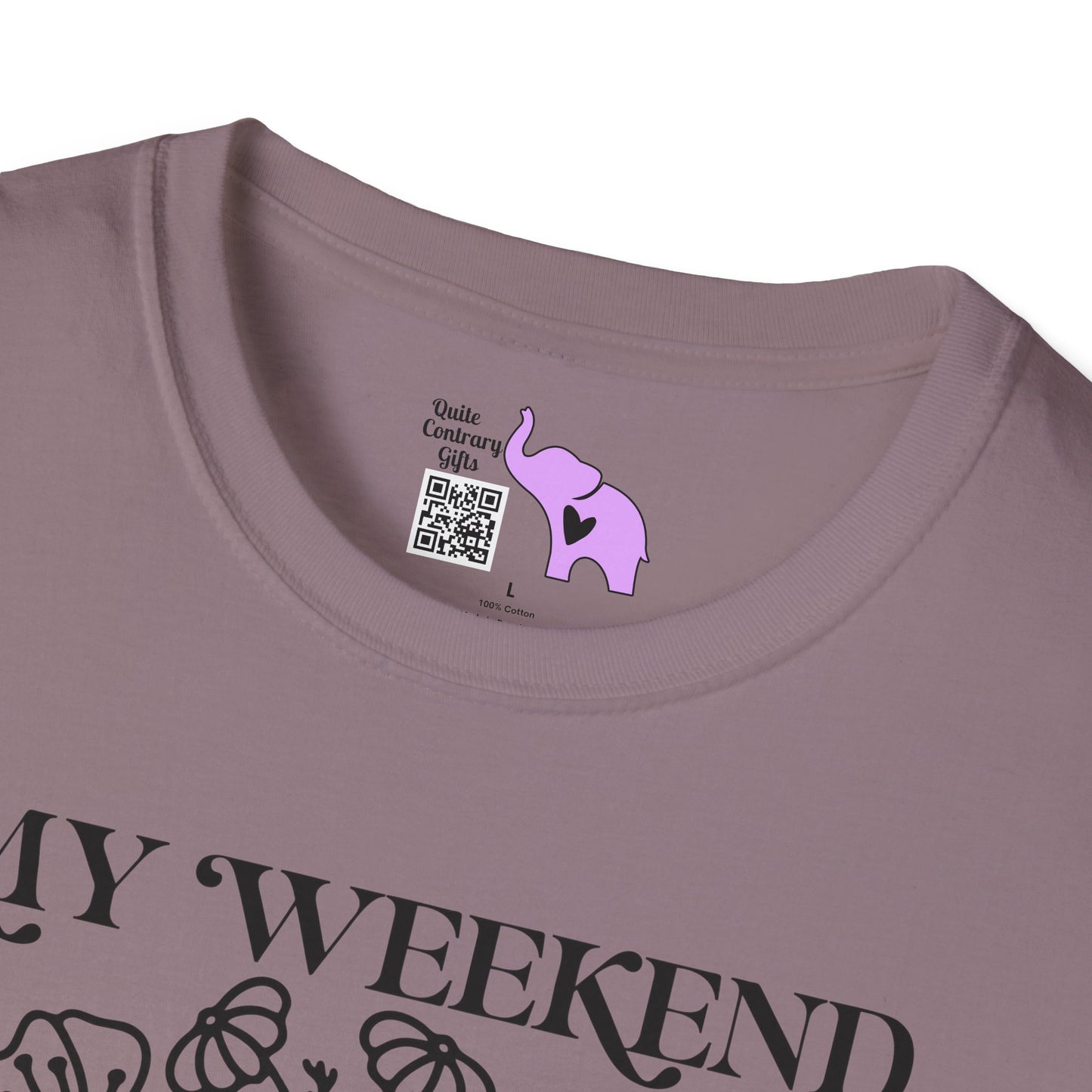 My Weekend Is Fully Booked (Flowers, Open Book) Adult T-shirt