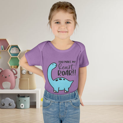 You Make My Heart Roar!! Baby Rib Bodysuit