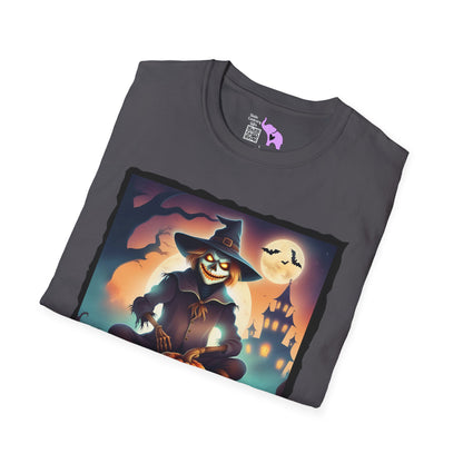 Halloween Scarecrow w/Pumpkins Adult T-shirt