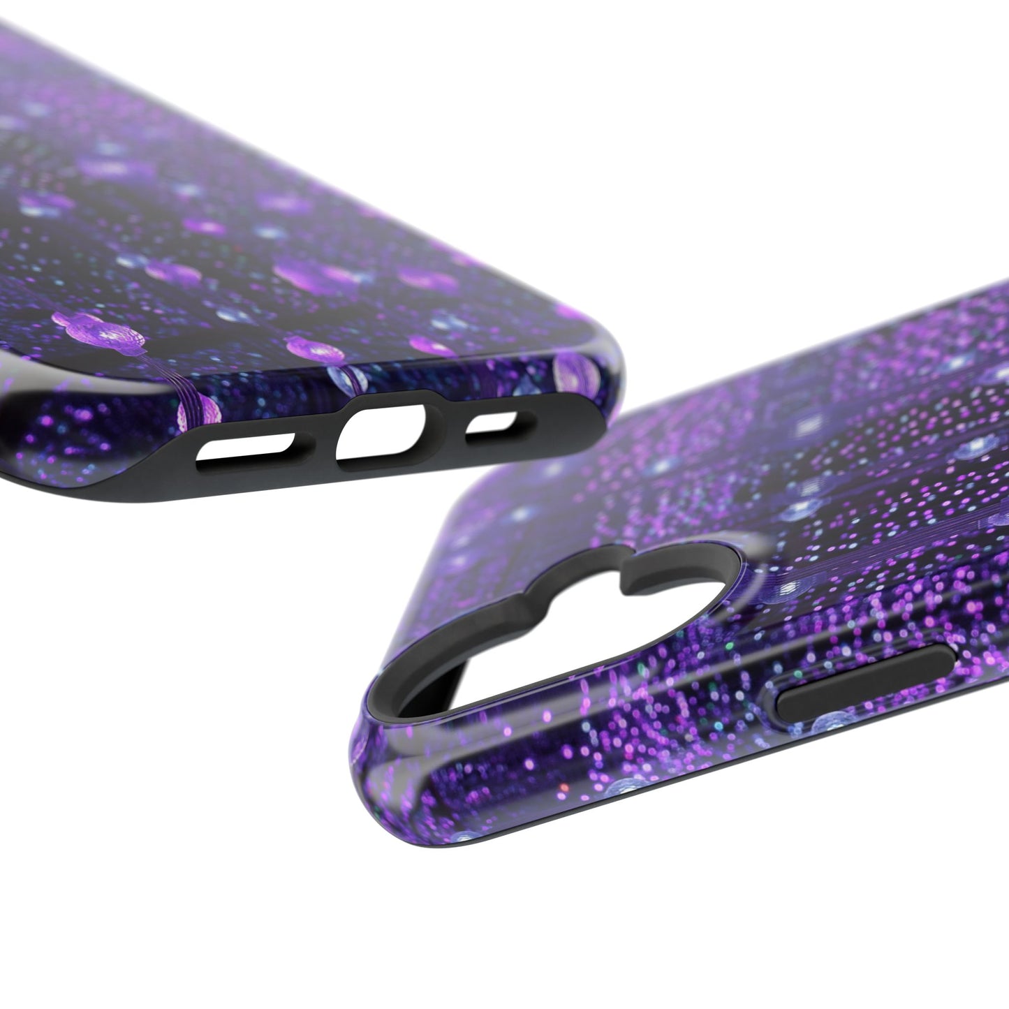 Purple Raindrops MagSafe® Compatible Tough Case for iPhone