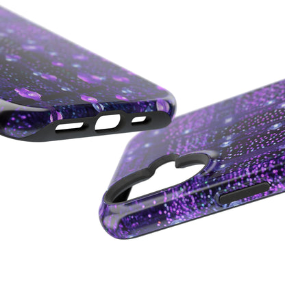 Purple Raindrops MagSafe® Compatible Tough Case for iPhone