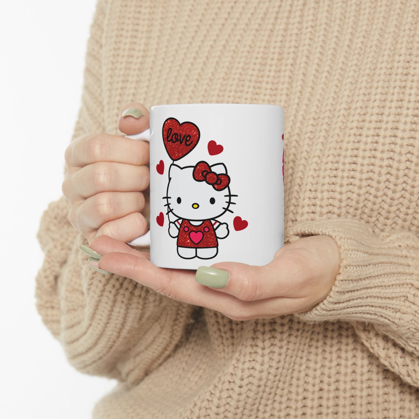 Hello Kitty Valentine Ceramic Mug, (11oz, 15oz)