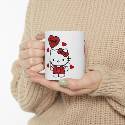 Hello Kitty Valentine Ceramic Mug, (11oz, 15oz)