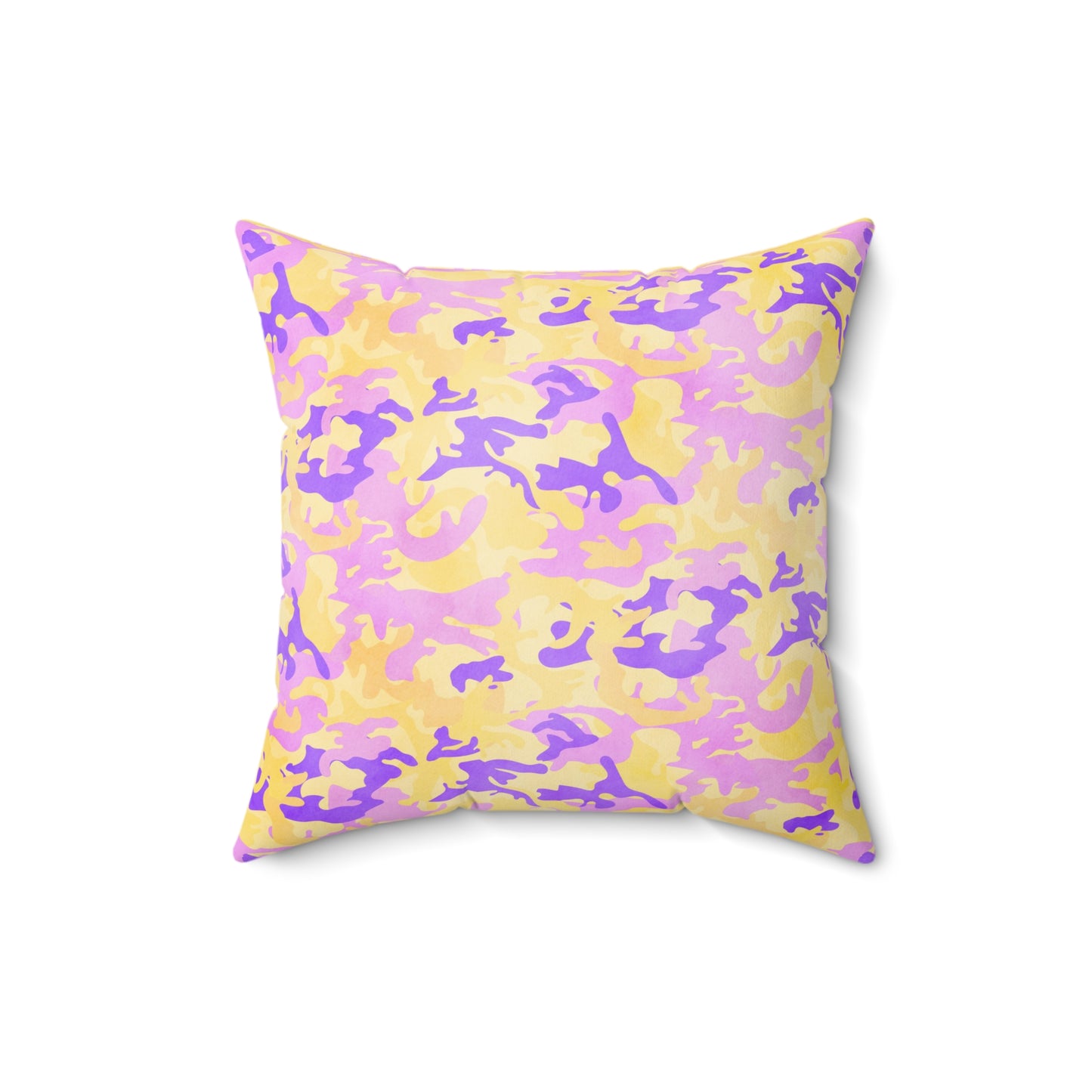 Peach Sorbet Camo Throw Pillow
