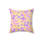 Peach Sorbet Camo Throw Pillow