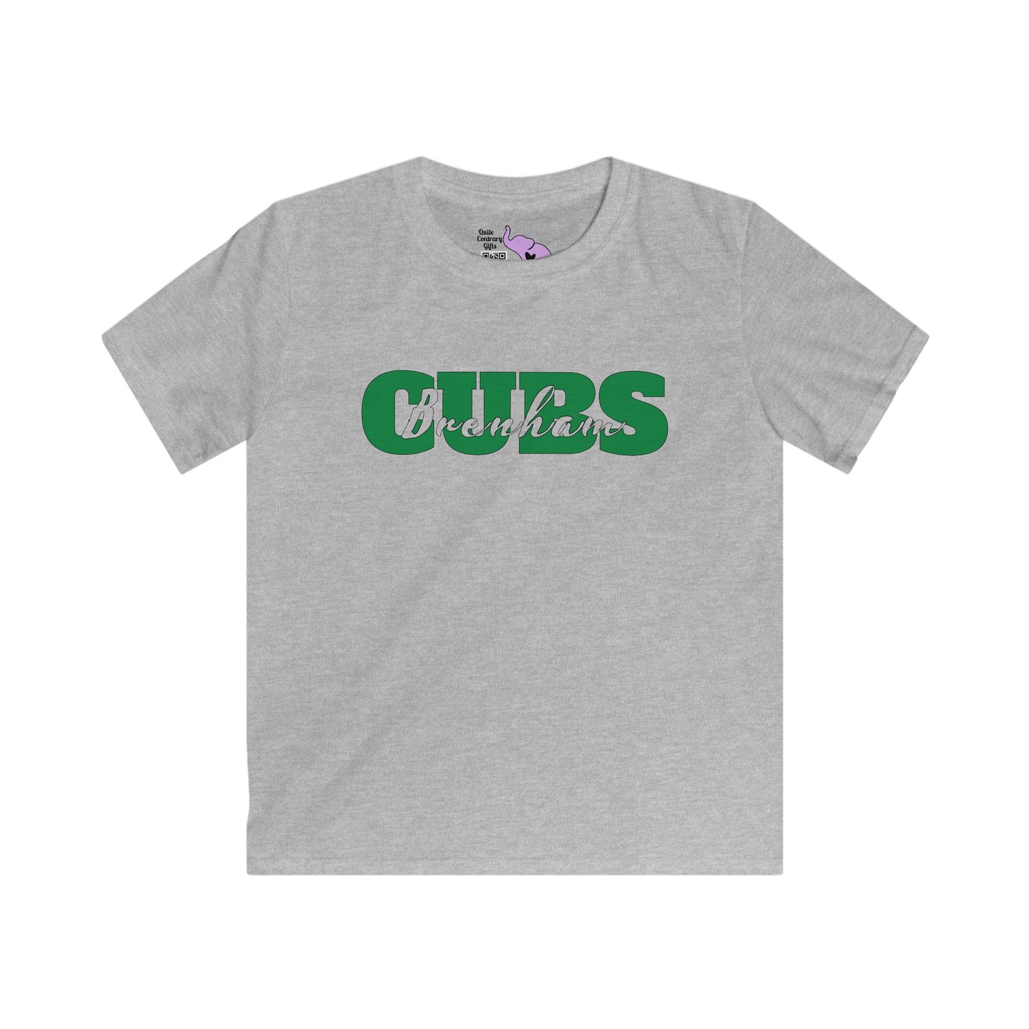 Brenham Cubs Double Text Youth Softstyle Tee