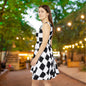 Distorted Check Women's Skater Dress
