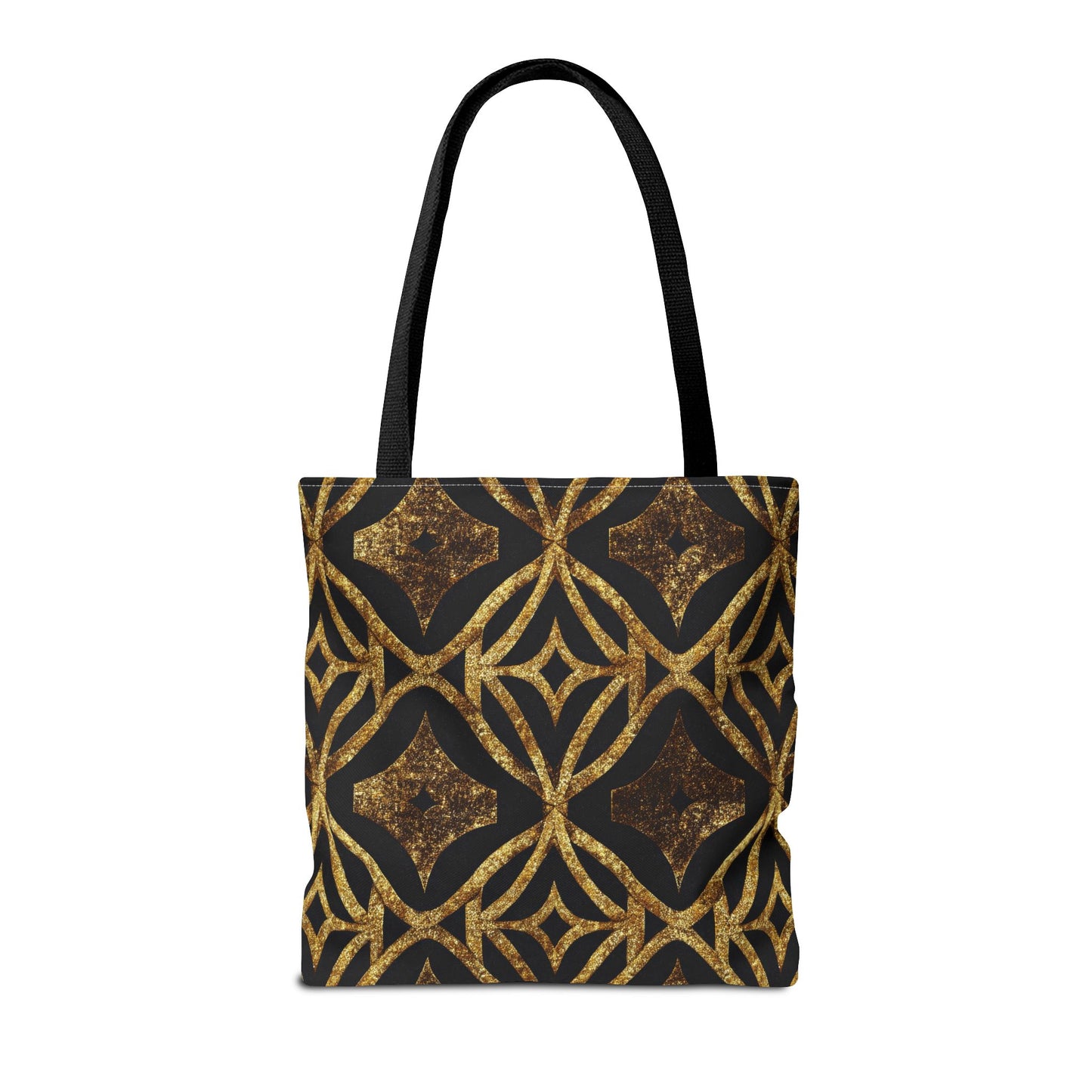 Golden Star Lattice Canvas Tote Bag