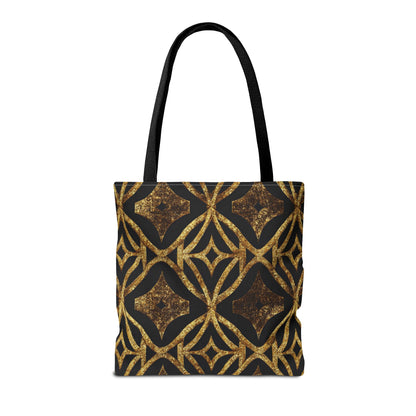 Golden Star Lattice Canvas Tote Bag
