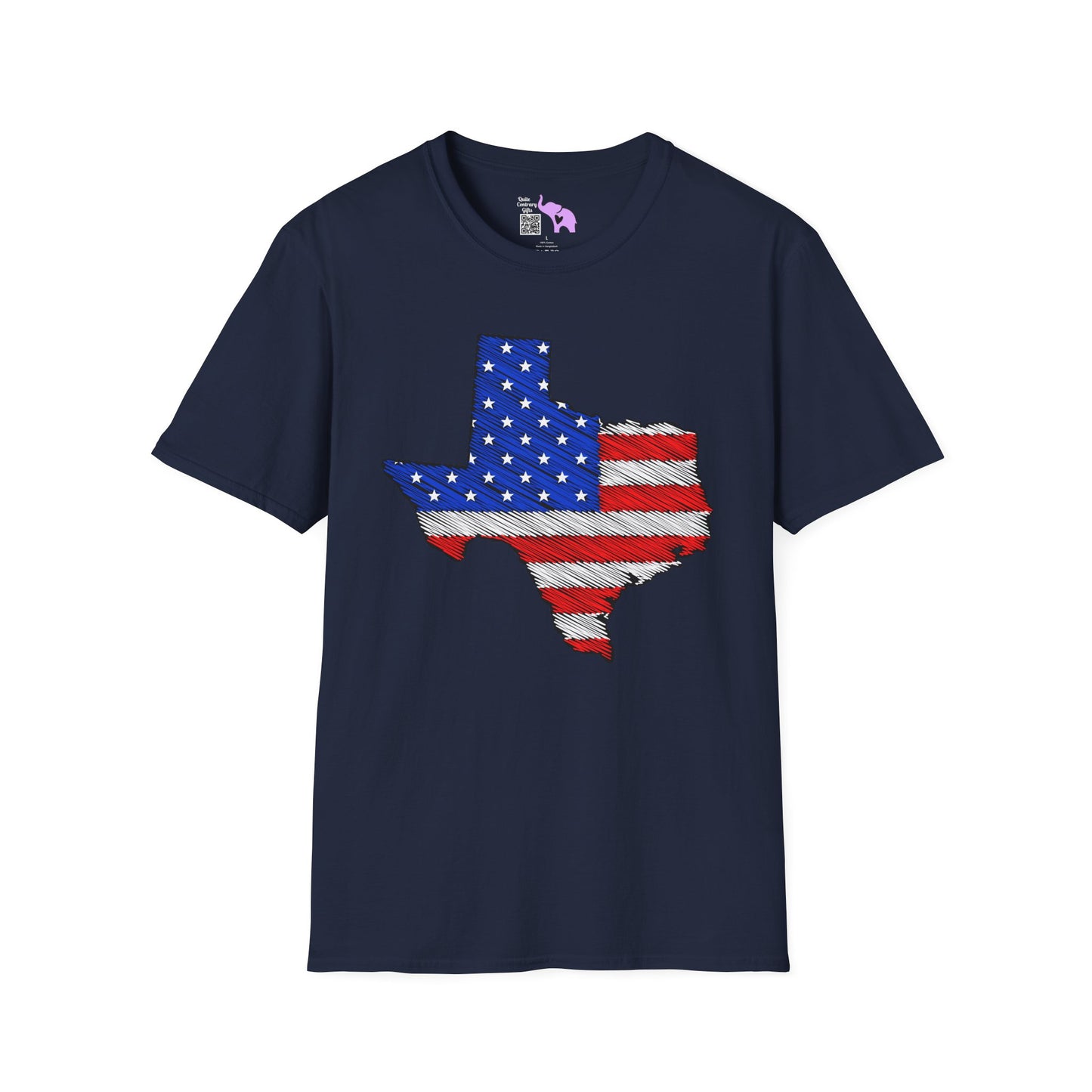 Texas American Flag 2 Adult T-shirt