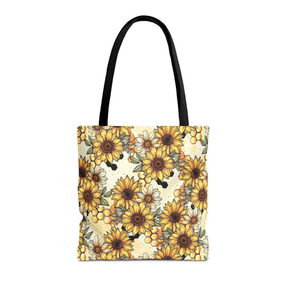 Honeycombs & Sunflowers Canvas Tote Bag