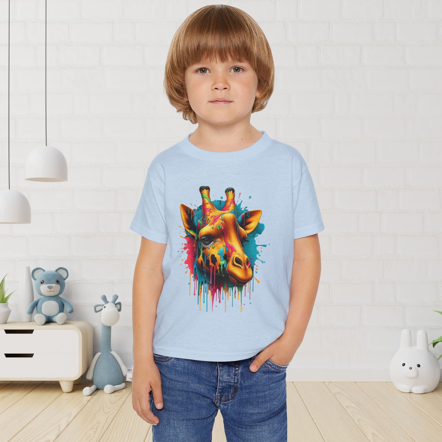 Colorful Giraffe Heavy Cotton™ Toddler T-shirt