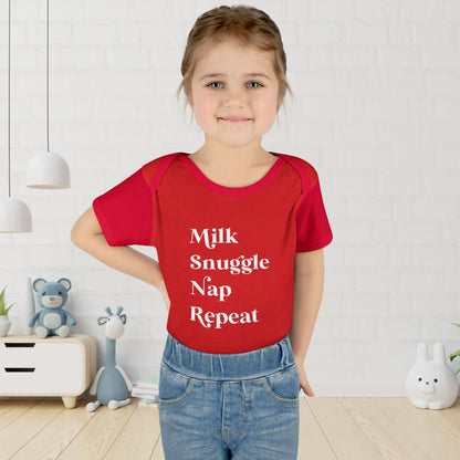 Milk Snuggle Nap Repeat Infant Onesie
