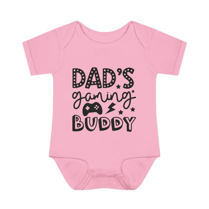 Dad's Gaming Buddy Baby Rib Bodysuit