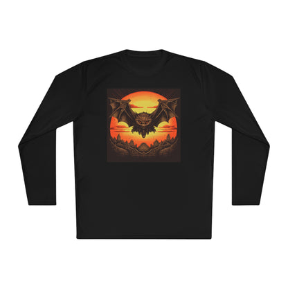 Creepy Bats Over Moon 4 Adult Long Sleeve Tee