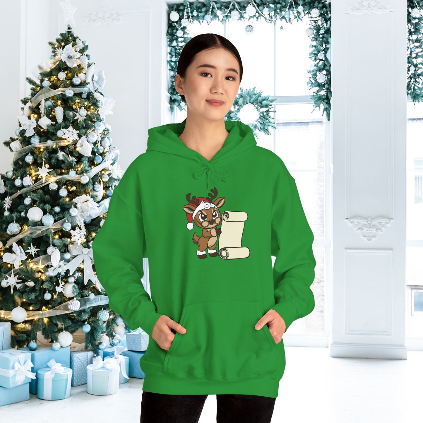 Reindeer Claus Adult Heavy Blend™ Hoodie