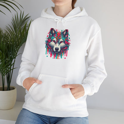 Colorful Wolf Heavy Blend™ Hooded Sweatshirt