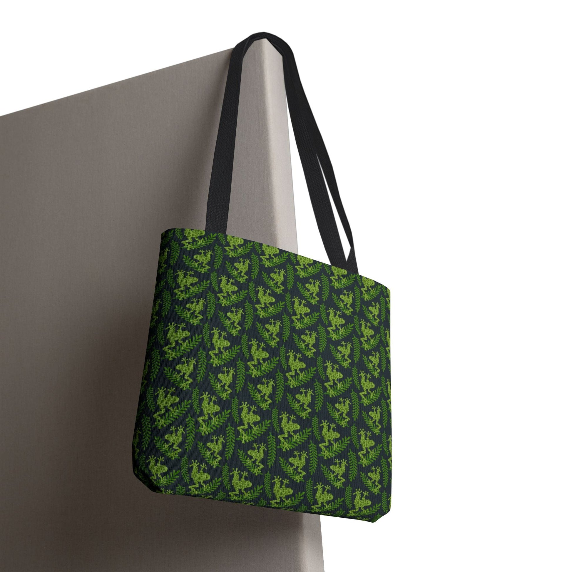 Emerald Canopy Frogs Canvas Tote Bag