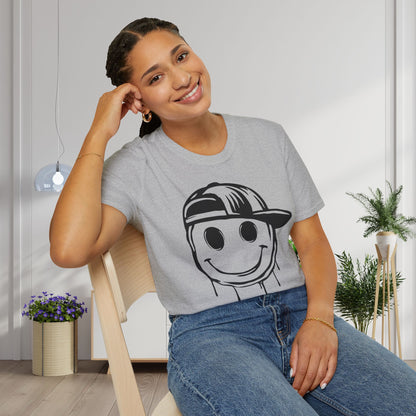Melty Smiley Face w/Hat Adult T-shirt