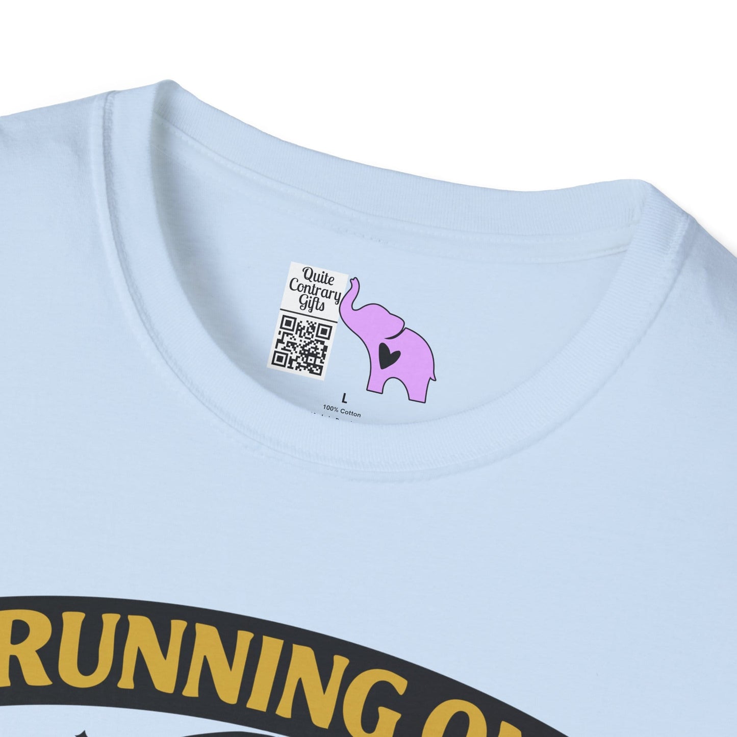 Running on Caffeine and Sarcasm (Roses) Adult T-shirt